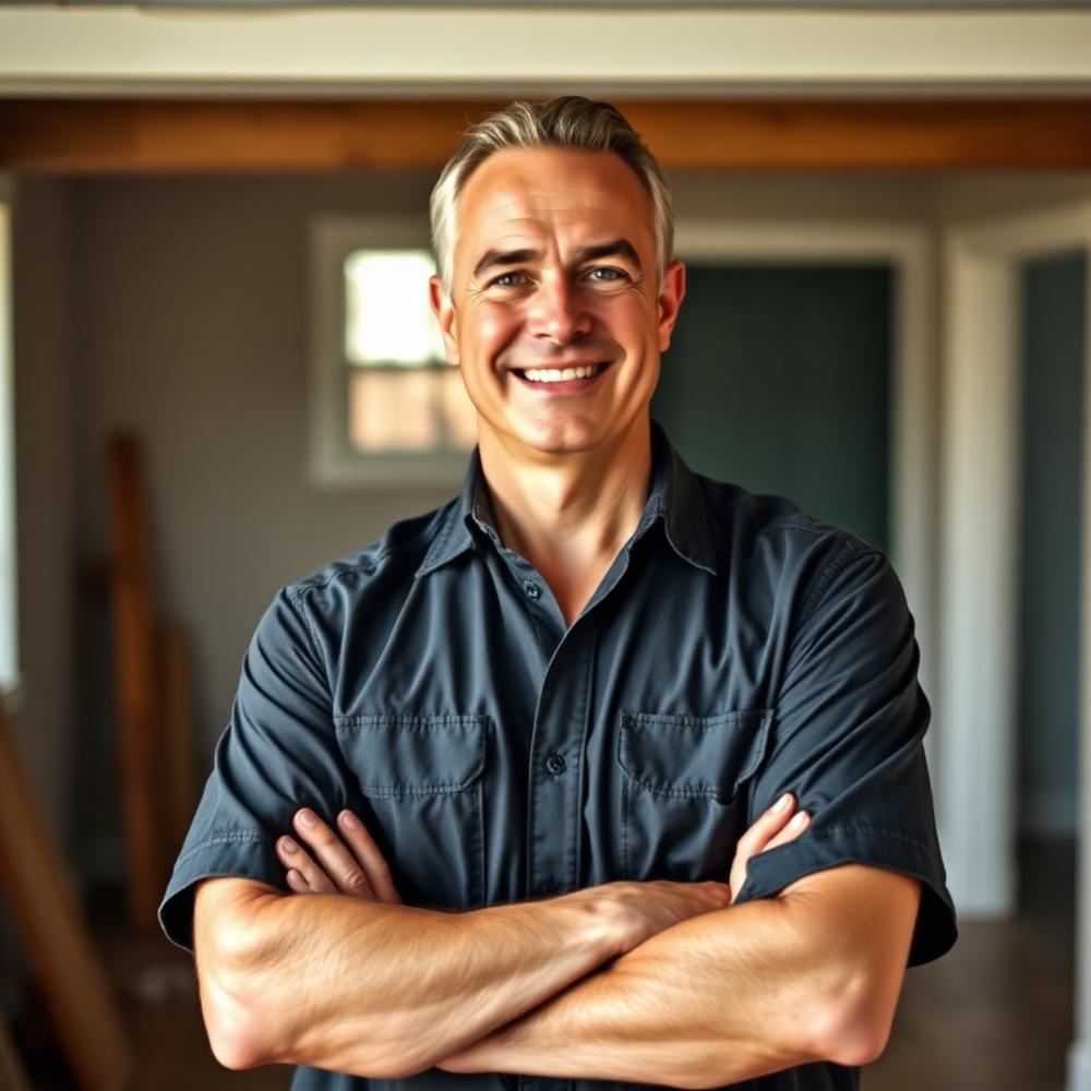 Pat Veale, owner of Handyman Pros Inc., on a renovation site